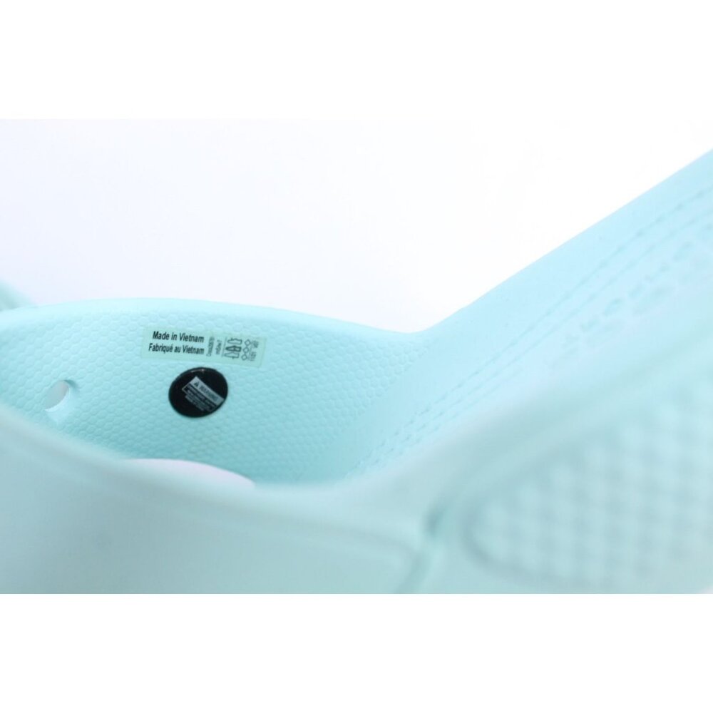 CROCS Women's Mint Green Dual Strap Slide Sandals - Picture 7 of 9